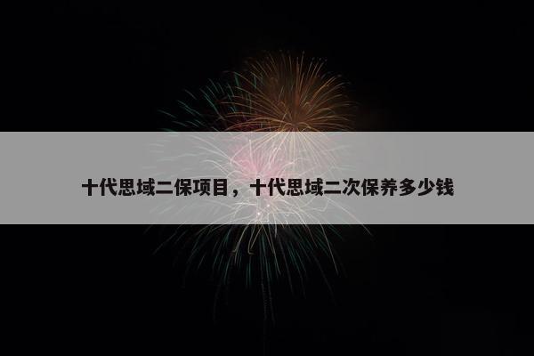 十代思域二保项目，十代思域二次保养多少钱