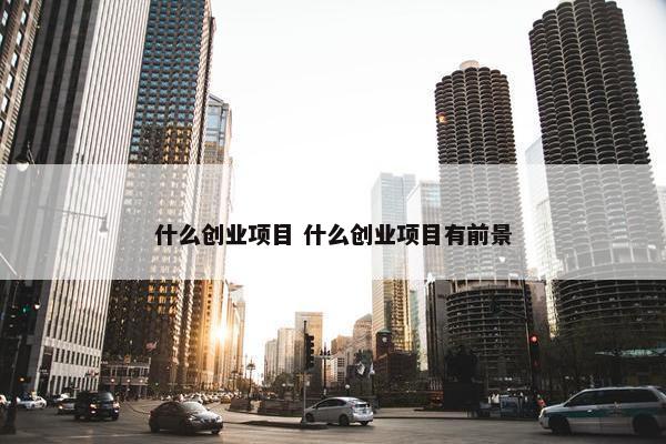 什么创业项目 什么创业项目有前景