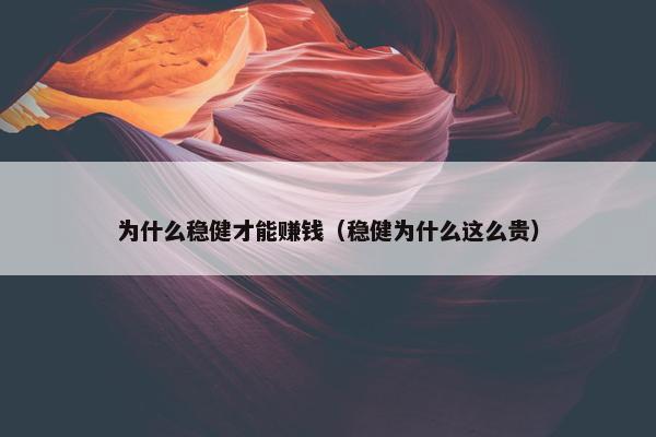 为什么稳健才能赚钱（稳健为什么这么贵）