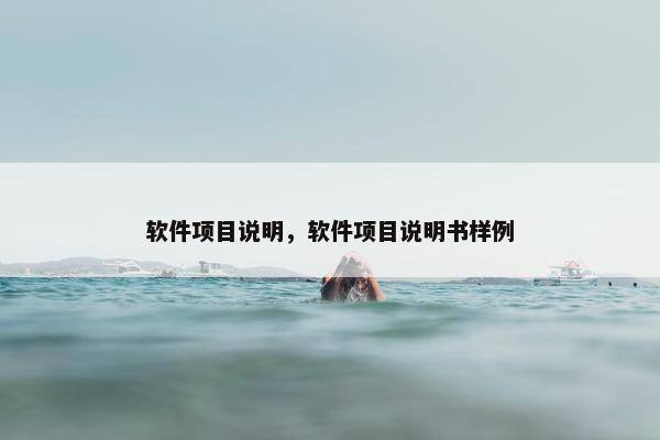 软件项目说明，软件项目说明书样例