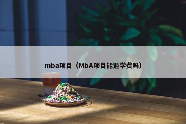 mba项目（MbA项目能退学费吗）