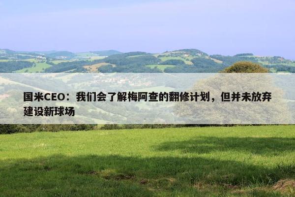 国米CEO：我们会了解梅阿查的翻修计划，但并未放弃建设新球场