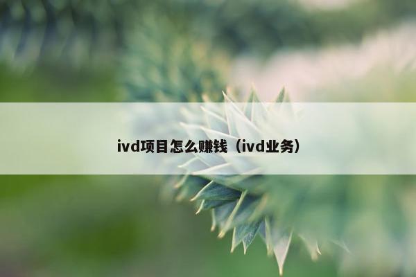 ivd项目怎么赚钱（ivd业务）