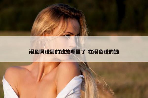 闲鱼网赚到的钱放哪里了 在闲鱼赚的钱