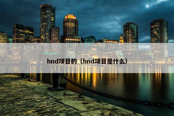 hnd项目的（hnd项目是什么）