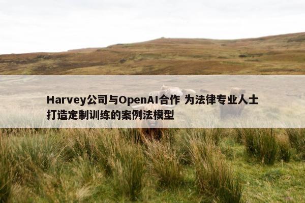 Harvey公司与OpenAI合作 为法律专业人士打造定制训练的案例法模型