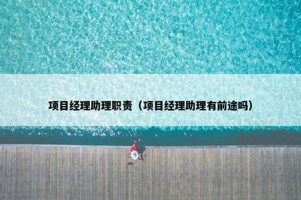 项目经理助理职责（项目经理助理有前途吗）