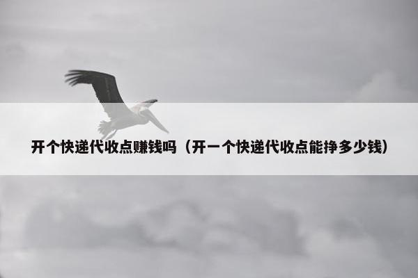 开个快递代收点赚钱吗（开一个快递代收点能挣多少钱）