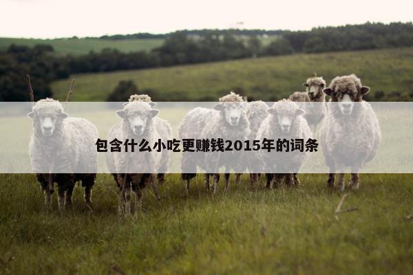 包含什么小吃更赚钱2015年的词条