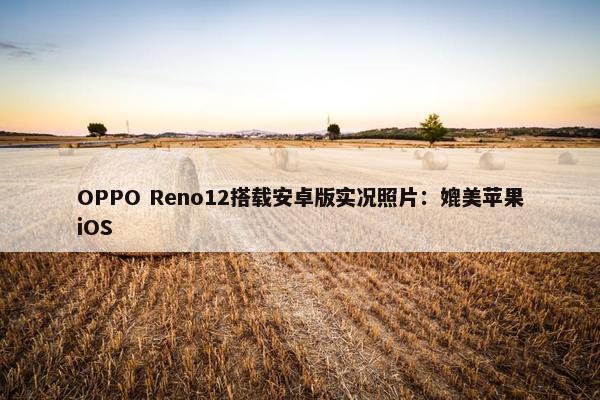 OPPO Reno12搭载安卓版实况照片：媲美苹果iOS
