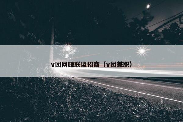 v团网赚联盟招商（v团兼职）