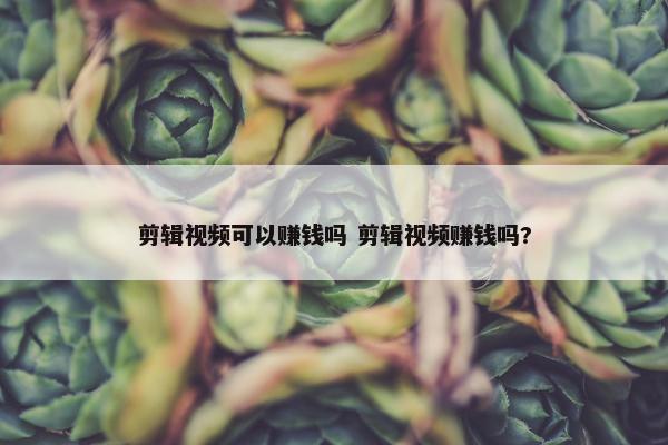 剪辑视频可以赚钱吗 剪辑视频赚钱吗?